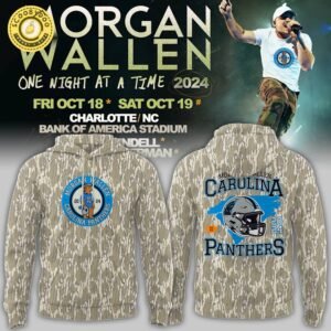 Morgan Wallen Panther 2024 Limited Edition Camo Hoodie – October 18th at Bank of America Stadium