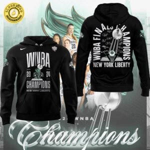 New York Liberty 2024 WNBA Finals Champions Black Hoodie – Stylish Victory Apparel