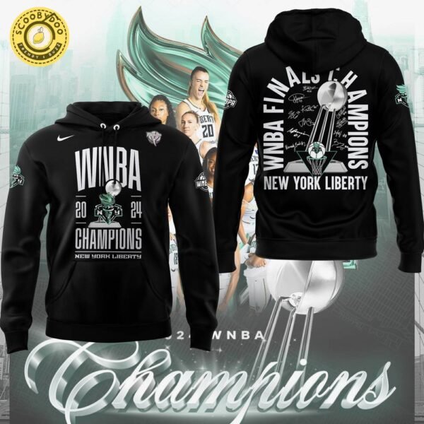 New York Liberty 2024 WNBA Finals Champions Black Hoodie – Stylish Victory Apparel