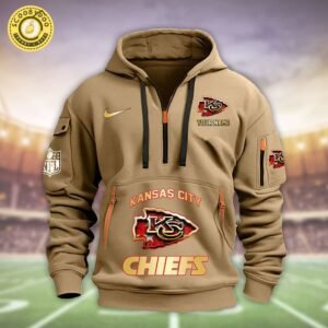 Nfl Kansas City Chiefs Classic Chenille Men’S Fz Black Hoodie