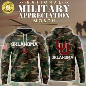 Oklahoma Sooners 2024 Camo Military Appreciation Club Hoodie – Salute to Service