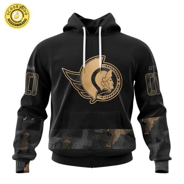 Ottawa Senators NHL Personalized Military Appreciation Design Hoodie – Custom Apparel