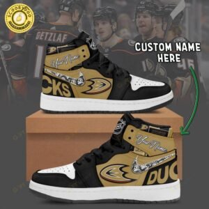 Personalized Anaheim Ducks Air Jordan 1