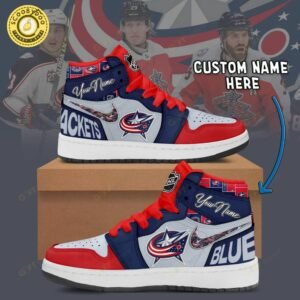 Personalized Columbus Blue Jackets Air Jordan 1