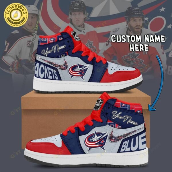 Personalized Columbus Blue Jackets Air Jordan 1