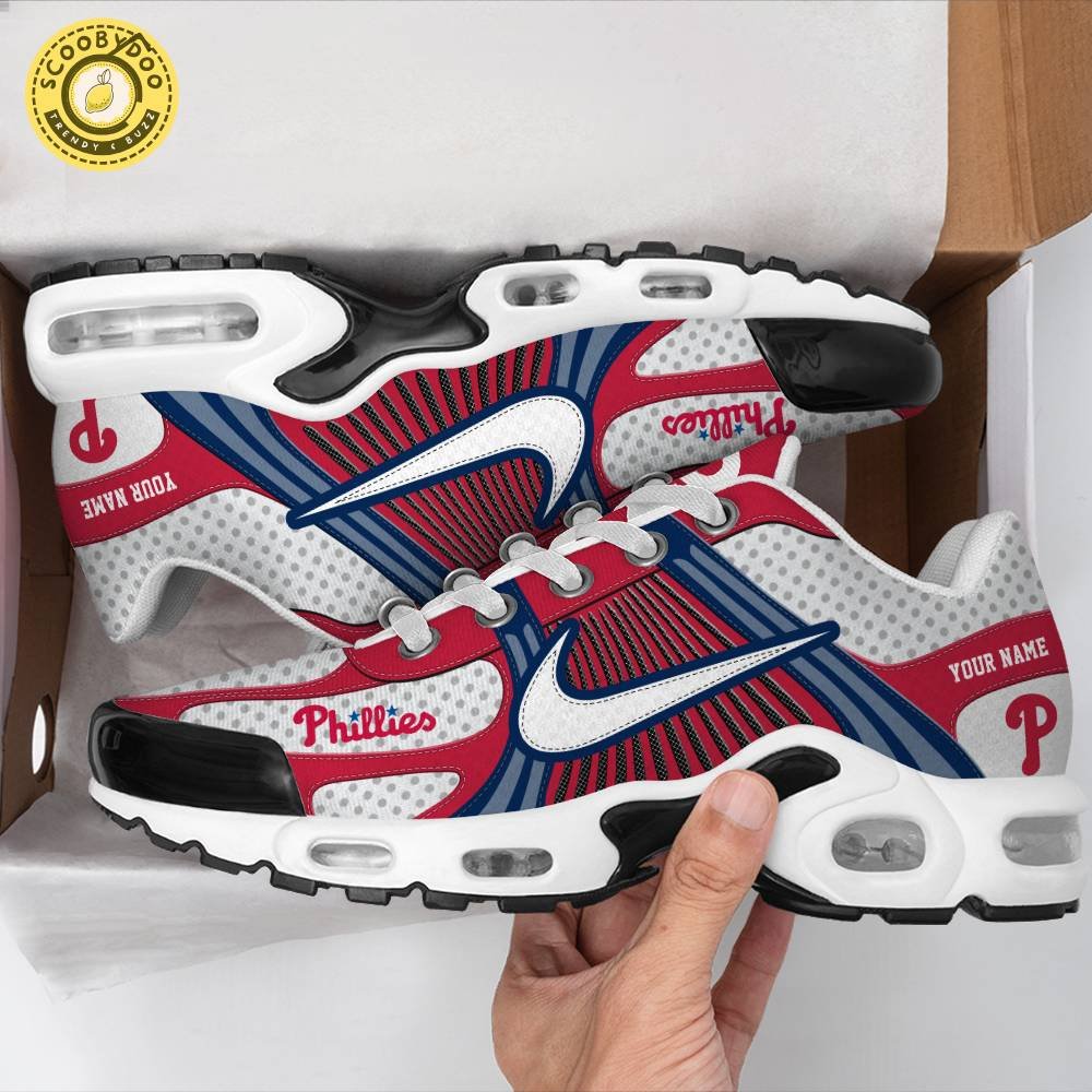 Personalized Philadelphia Phillies Air Max Limited Edition Sneaker Shoes Personalized Philadelphia Phillies Air Max Limited Edition Sneaker Shoes