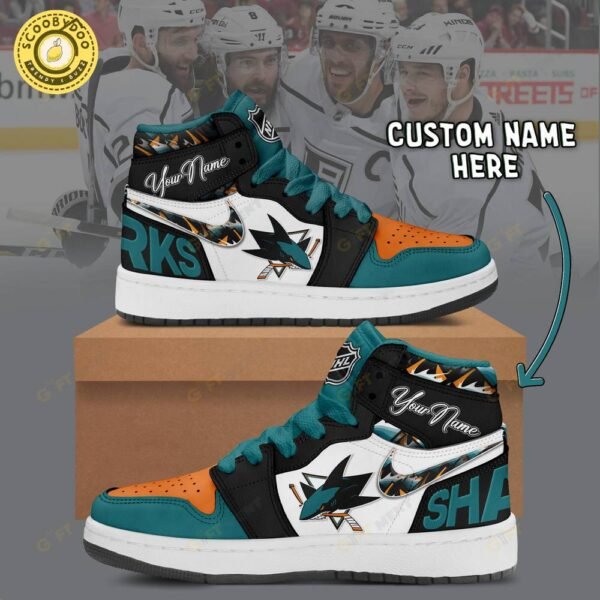 Personalized San Jose Sharks Air Jordan 1