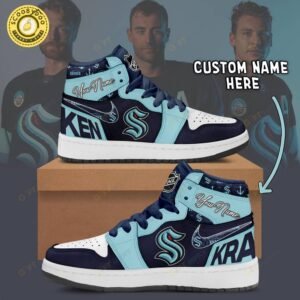 Personalized Seattle Kraken Air Jordan 1