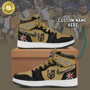 Personalized Vegas Golden Knights Air Jordan 1