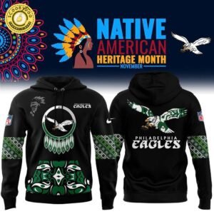 Philadelphia Eagles Men’s Nike 2024 Native American Heritage Month Premium Limited Pullover Hoodie