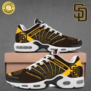 San Diego Padres 2024 New Special Design Custom Name Air Max Shoes