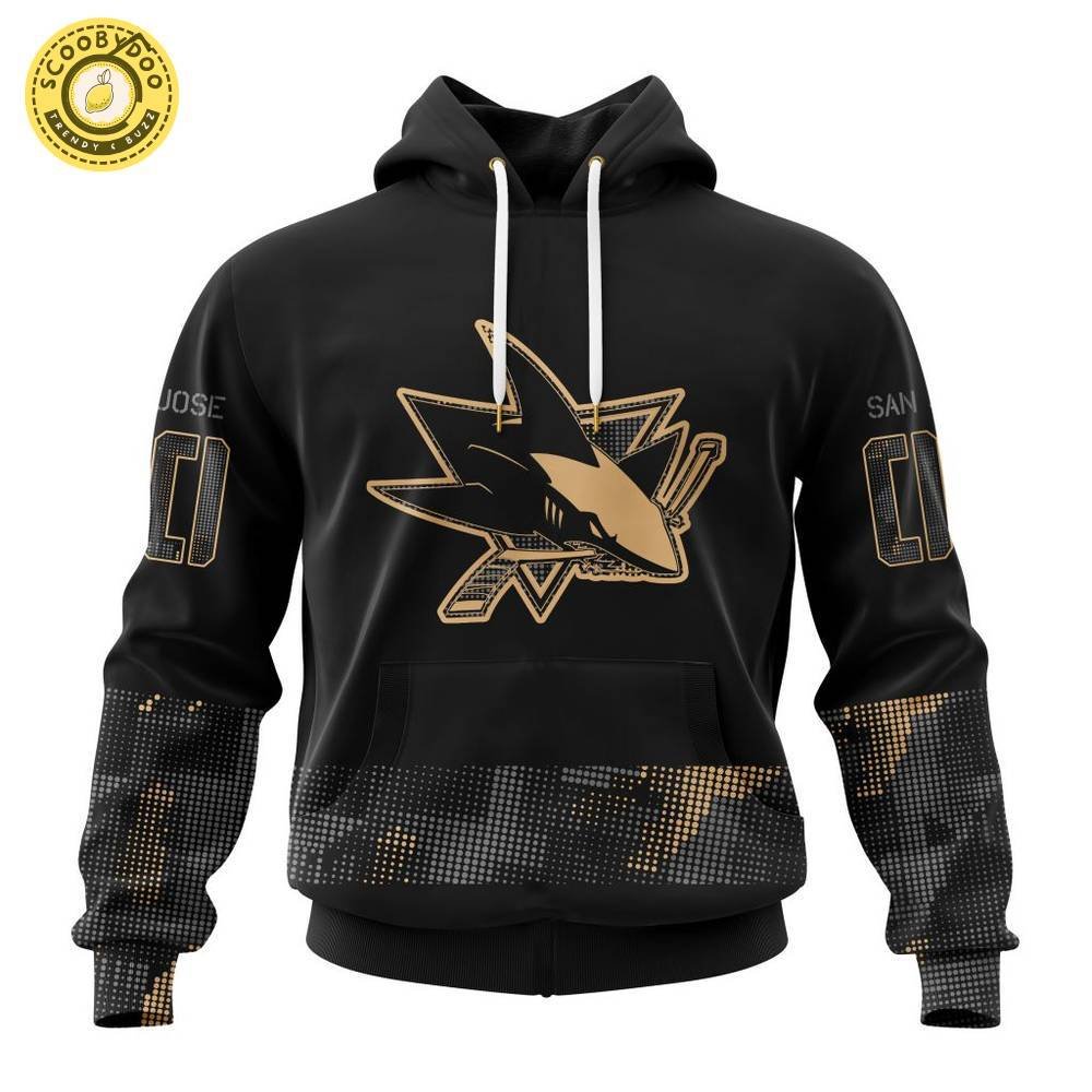 San Jose Sharks NHL Personalized Military Appreciation Design Hoodie – Custom Gear San Jose Sharks NHL Personalized Military Appreciation Design Hoodie – Custom Gear