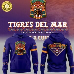 San Jose Sharks x Tigres Del Mar 2024 Pullover Hoodie – Unique Team Collaboration