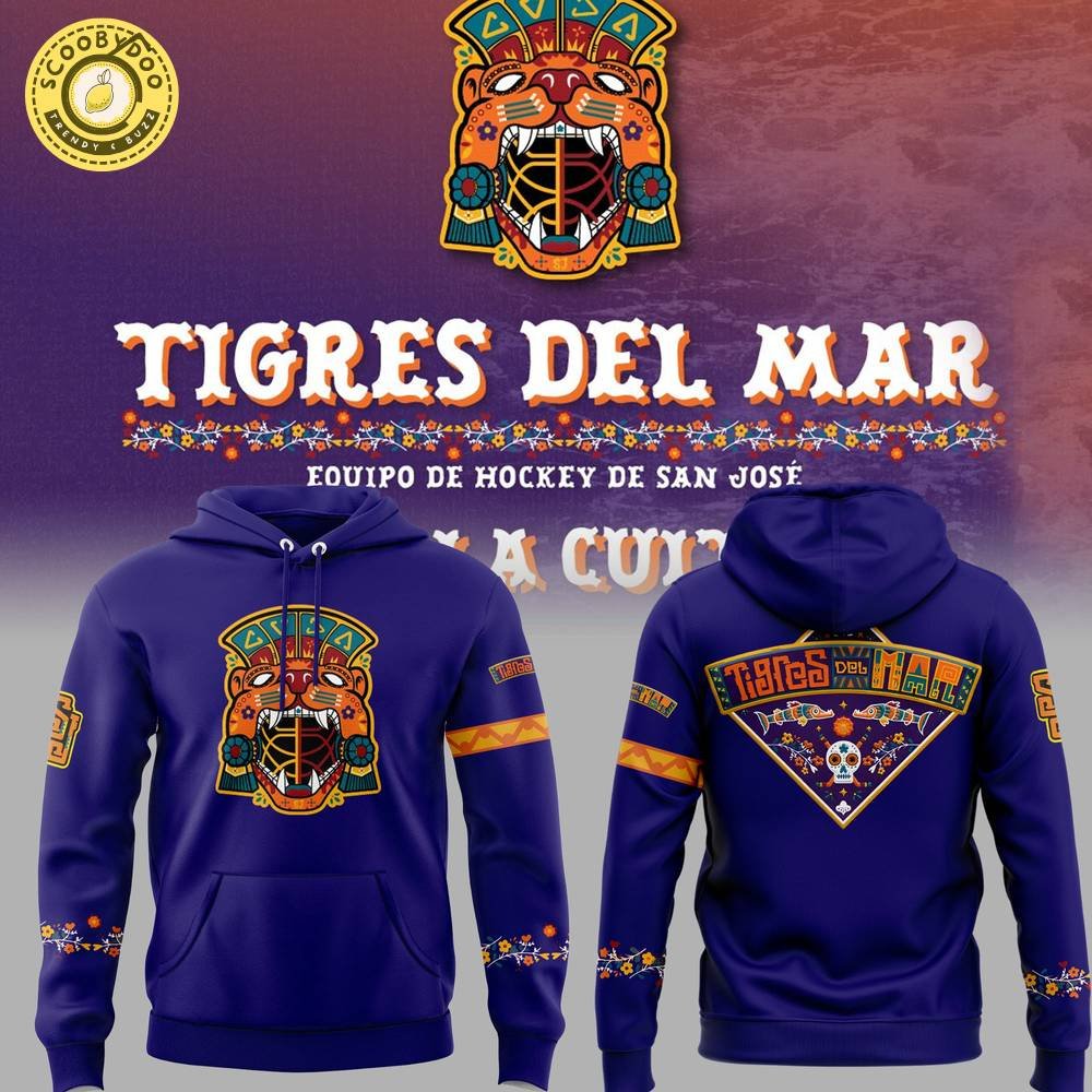 San Jose Sharks x Tigres Del Mar 2024 Pullover Hoodie - Unique Team Collaboration San Jose Sharks x Tigres Del Mar 2024 Pullover Hoodie - Unique Team Collaboration