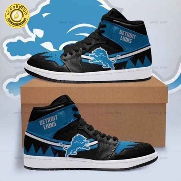 Special Edition Detroit Lions L Football Team Air Jordan 1 Sneakers