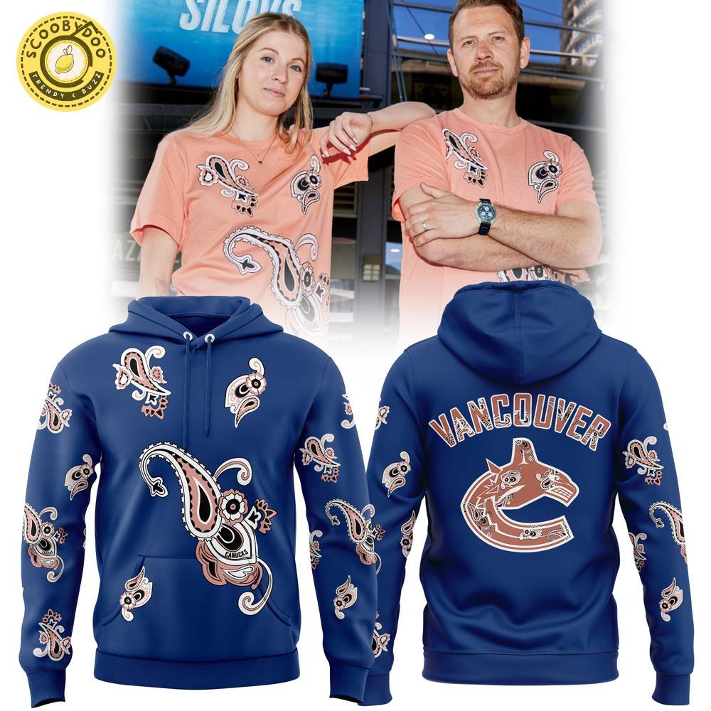Special Vancouver Canucks Hockey Team Paisley Black Hoodie - Comfortable & Trendy Special Vancouver Canucks Hockey Team Paisley Black Hoodie - Comfortable & Trendy