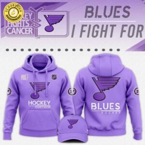 St. Louis Blues Hockey Fights Cancer Unisex Hoodie | NHL Charity Cancer Hoodie