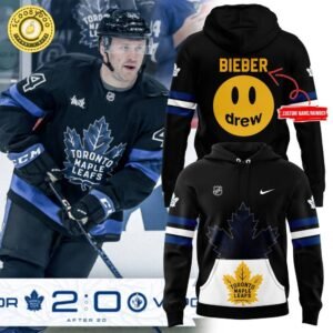 Toronto Maple Leafs 2024 Justin Bieber NHL Hoodie | Customizable Sports Hoodie