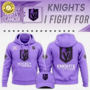 Vegas Golden Knights Hockey Fights Cancer Unisex Hoodie | NHL Charity Hoodie