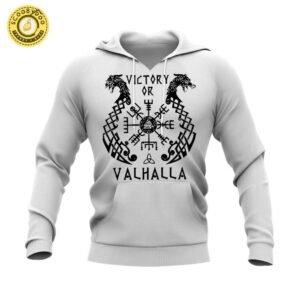 Victory or Valhalla Graphic Hoodie for Gamers