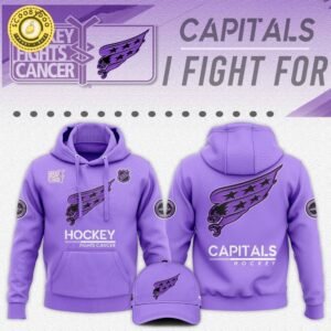 Washington Capitals Hockey Fights Cancer Unisex Hoodie | NHL Cancer Support Gear