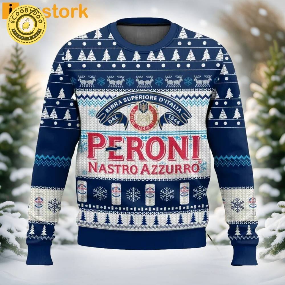 Introducing The ‘Peroni Nastro Azzurro Ugly Christmas Sweater’ Introducing The ‘Peroni Nastro Azzurro Ugly Christmas Sweater’