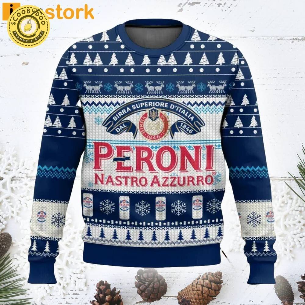 Introducing The ‘Peroni Nastro Azzurro Ugly Christmas Sweater’ Introducing The ‘Peroni Nastro Azzurro Ugly Christmas Sweater’