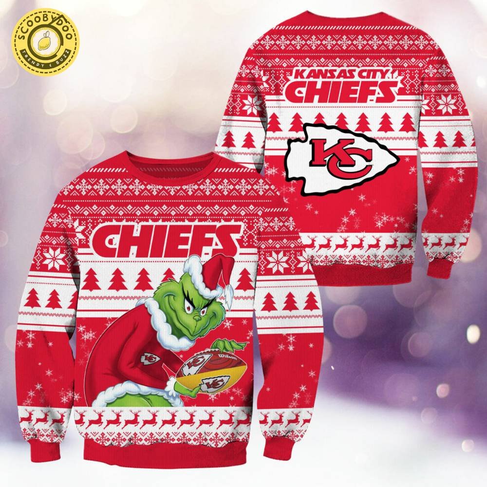 Kansas City Chiefs Christmas Grinch Knitted Sweater - Celebrate with the Grinch Kansas City Chiefs Christmas Grinch Knitted Sweater - Celebrate with the Grinch