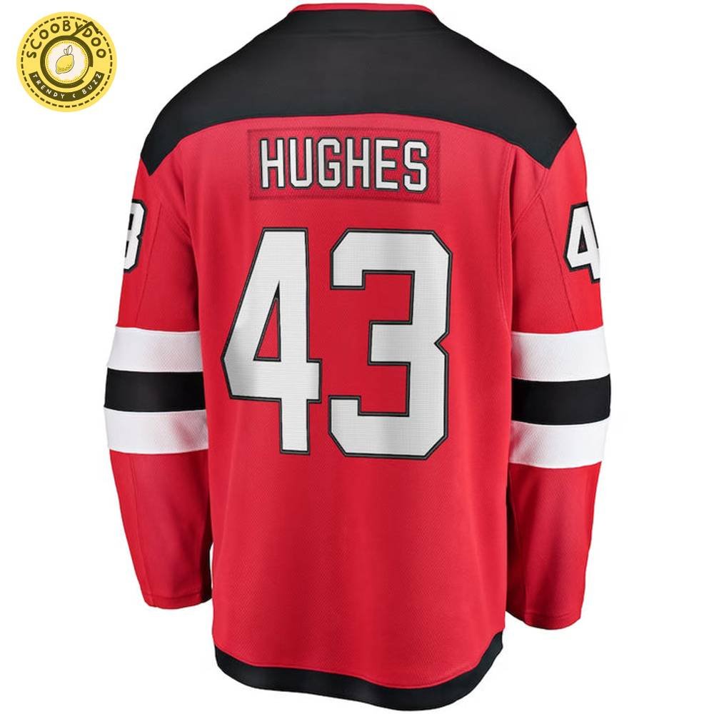 Luke Hughes New Jersey Devils NHL Fanatics Breakaway Home Jersey Luke Hughes New Jersey Devils NHL Fanatics Breakaway Home Jersey
