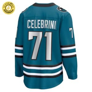 Macklin Celebrini San Jose Sharks Nhl Fanatics Breakaway Home Jersey