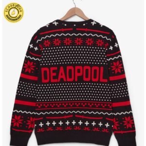 Marvel Deadpool Logo Patterned Holiday Sweater