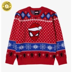 Marvel Spider-Man Santa Hat Youth Holiday Sweater