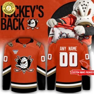 Men’s Anaheim Ducks Orange Home Breakaway Jersey – Stylish Game Day Gear