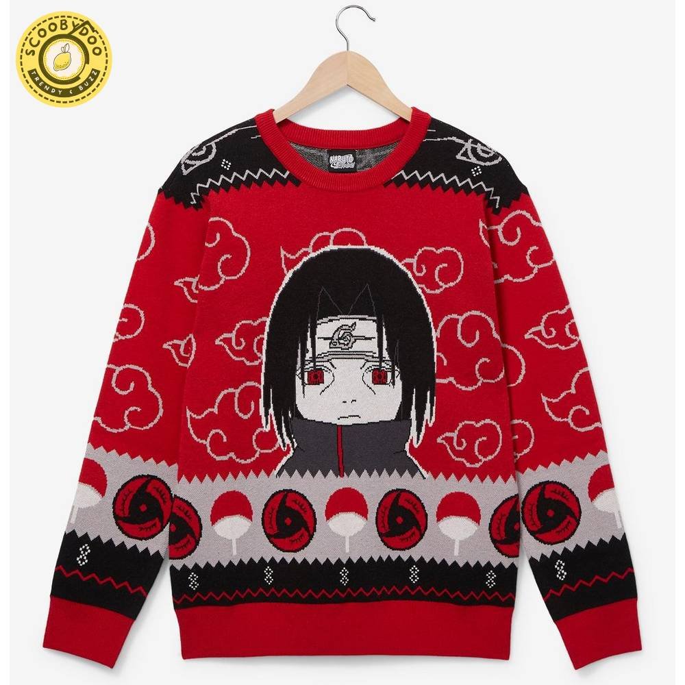 Naruto Shippuden Itachi Akatsuki Cloud Holiday Sweater Naruto Shippuden Itachi Akatsuki Cloud Holiday Sweater