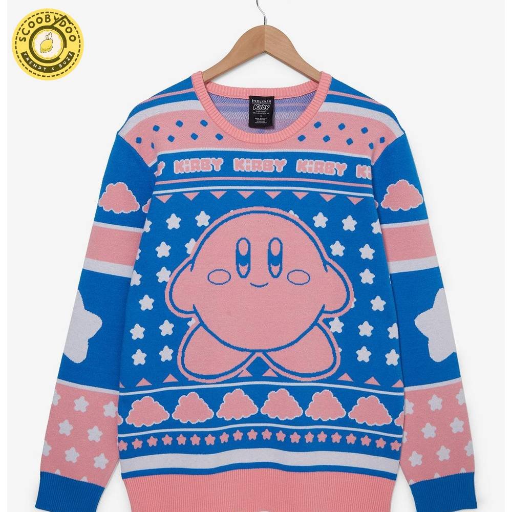 Nintendo Kirby Stars Patterned Sweater Nintendo Kirby Stars Patterned Sweater