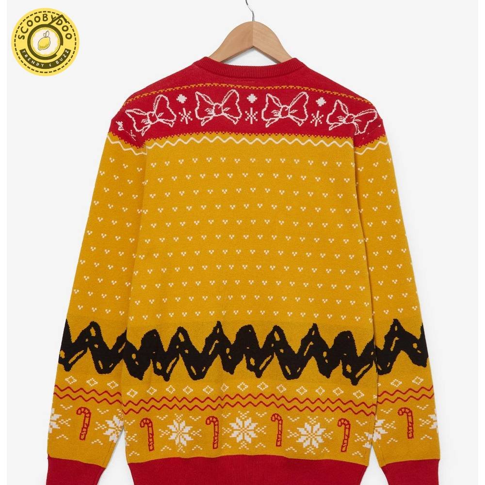Peanuts Charlie Brown, Snoopy, And Woodstock Embroidered Holiday Sweater Peanuts Charlie Brown, Snoopy, And Woodstock Embroidered Holiday Sweater