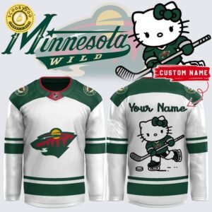 Personalization Minnesota Wild X Hello Kitty Jersey 2024, customizable option, unique gift.