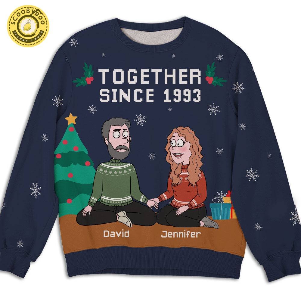 Personalized Custom For Couple Together Since 1993 New Design 2024 Sweater Personalized Custom For Couple Together Since 1993 New Design 2024 Sweater