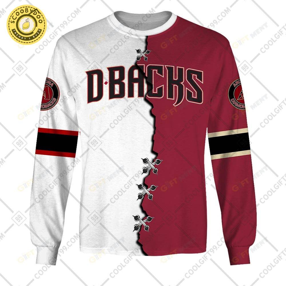 Personalized Mlb Arizona Diamondbacks Mix Jersey Sweatshirt Personalized Mlb Arizona Diamondbacks Mix Jersey Sweatshirt