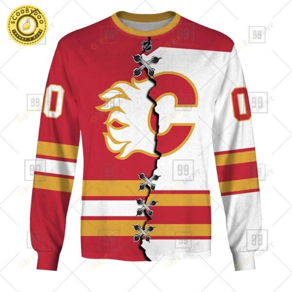 Personalized Nhl Calgary Flames Mix Jersey