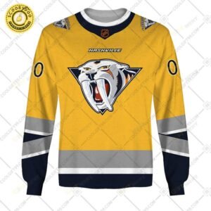 Personalized Nhl Nashville Predators Reverse Retro Style