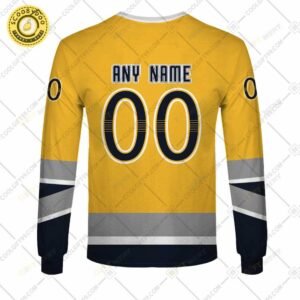 Personalized Nhl Nashville Predators Reverse Retro Style
