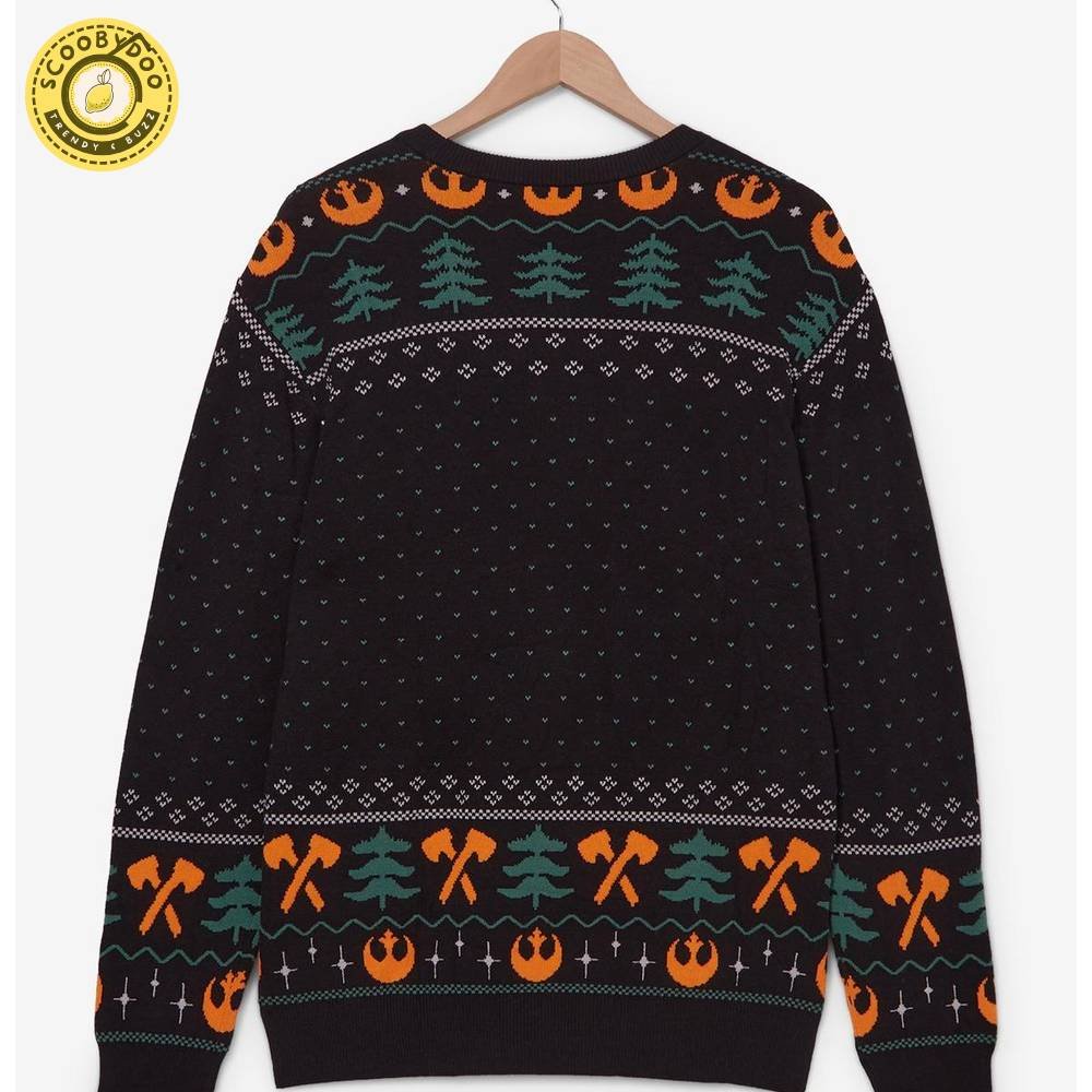 Star Wars Ewok'N Around The Tree Patterned Holiday Sweater Star Wars Ewok'N Around The Tree Patterned Holiday Sweater