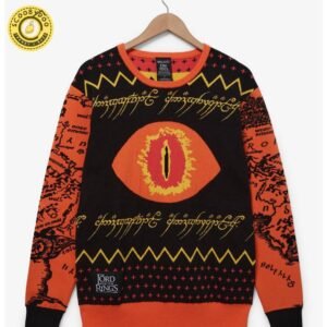 The Lord Of The Rings Eye Of Sauron Patterned Holiday Sweater