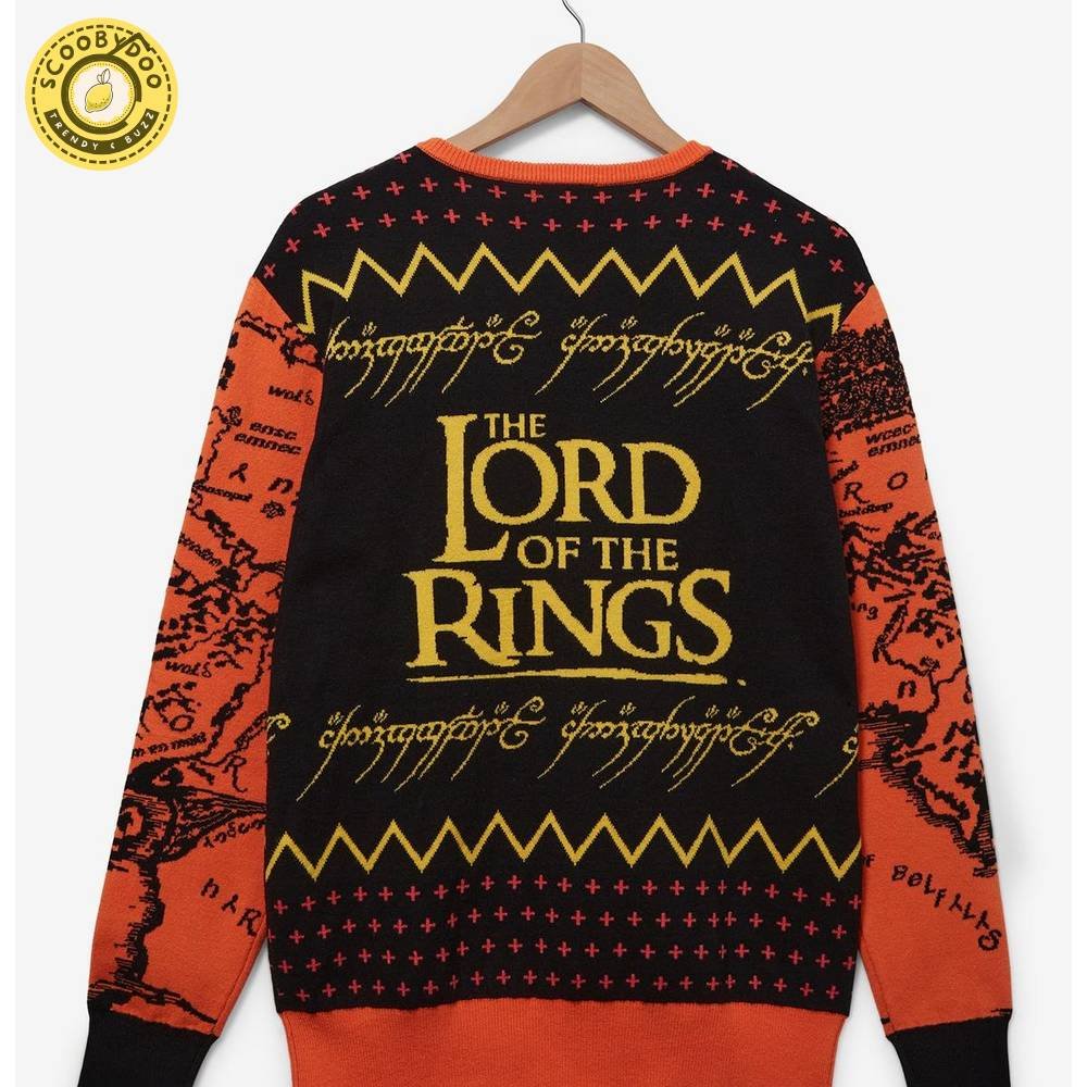 The Lord Of The Rings Eye Of Sauron Patterned Holiday Sweater The Lord Of The Rings Eye Of Sauron Patterned Holiday Sweater