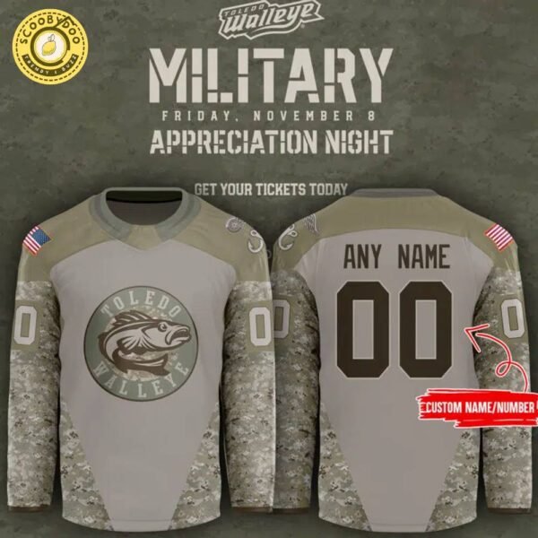 Toledo Walleye x Military Appreciation Night 2024 Custom Jersey – Personalized Apparel