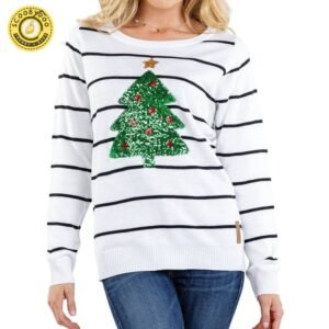 Women’S Sequin Christmas Tree Ugly Christmas Sweater