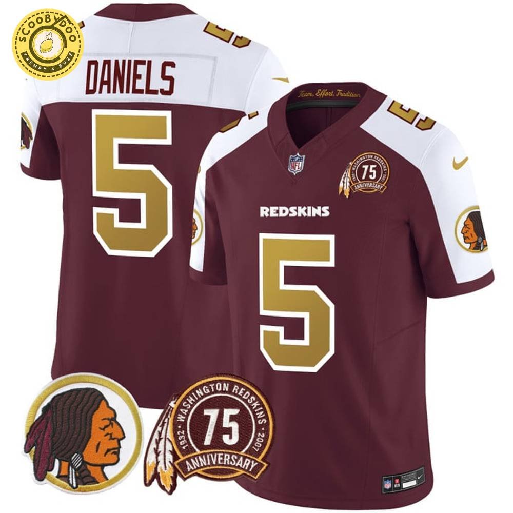 2024 Men's Washington Redskins Throwback 75th Patch Vapor Limited Jersey 2024 Men's Washington Redskins Throwback 75th Patch Vapor Limited Jersey