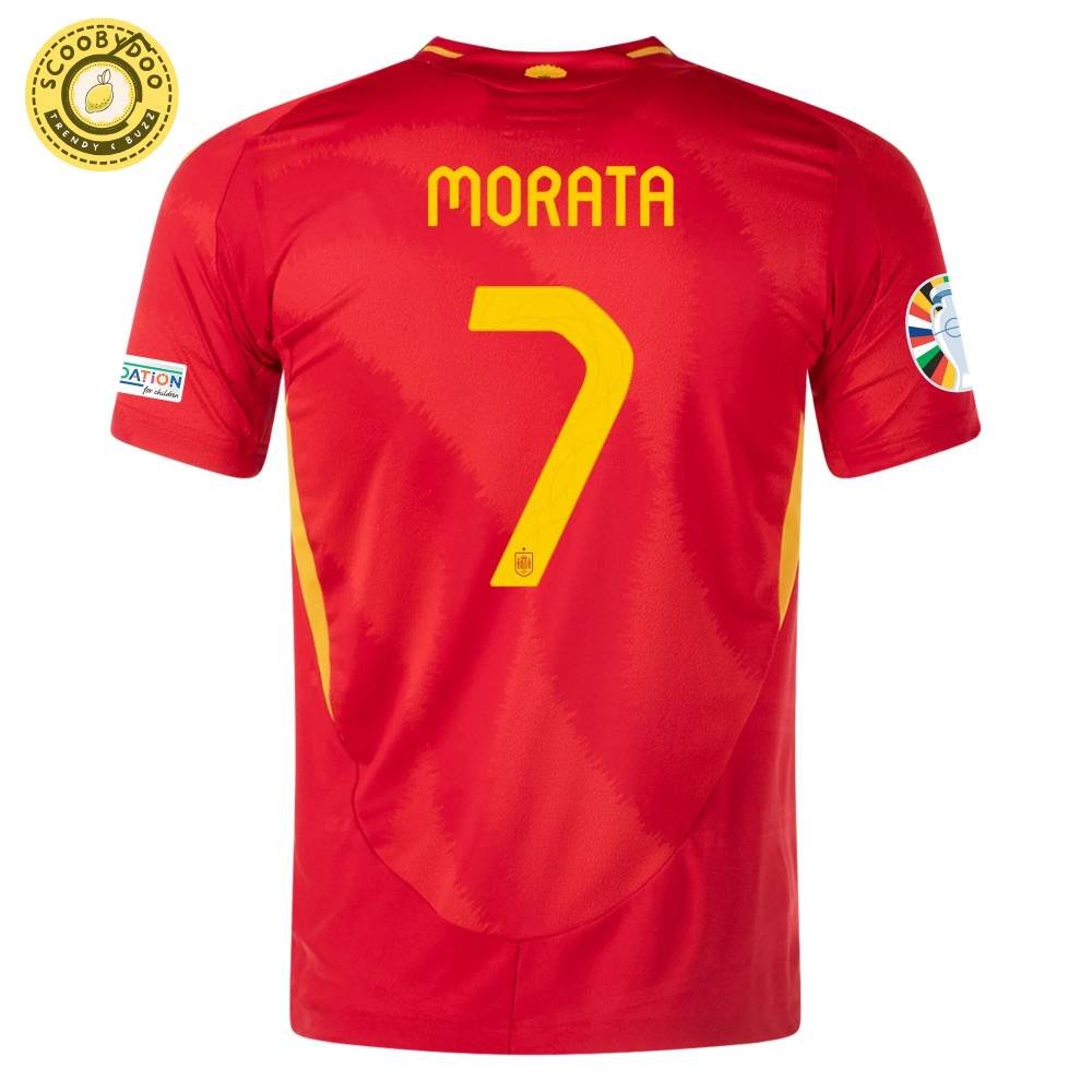 2024 Spain Home Morata Jersey 2024 Spain Home Morata Jersey