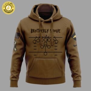 Brotherly Shove” NFL Philadelphia Eagles NFL Salute To Service Hoodie On Sale